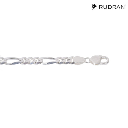 Italian Diamond - Cut Figaro Link Chain Bracelet