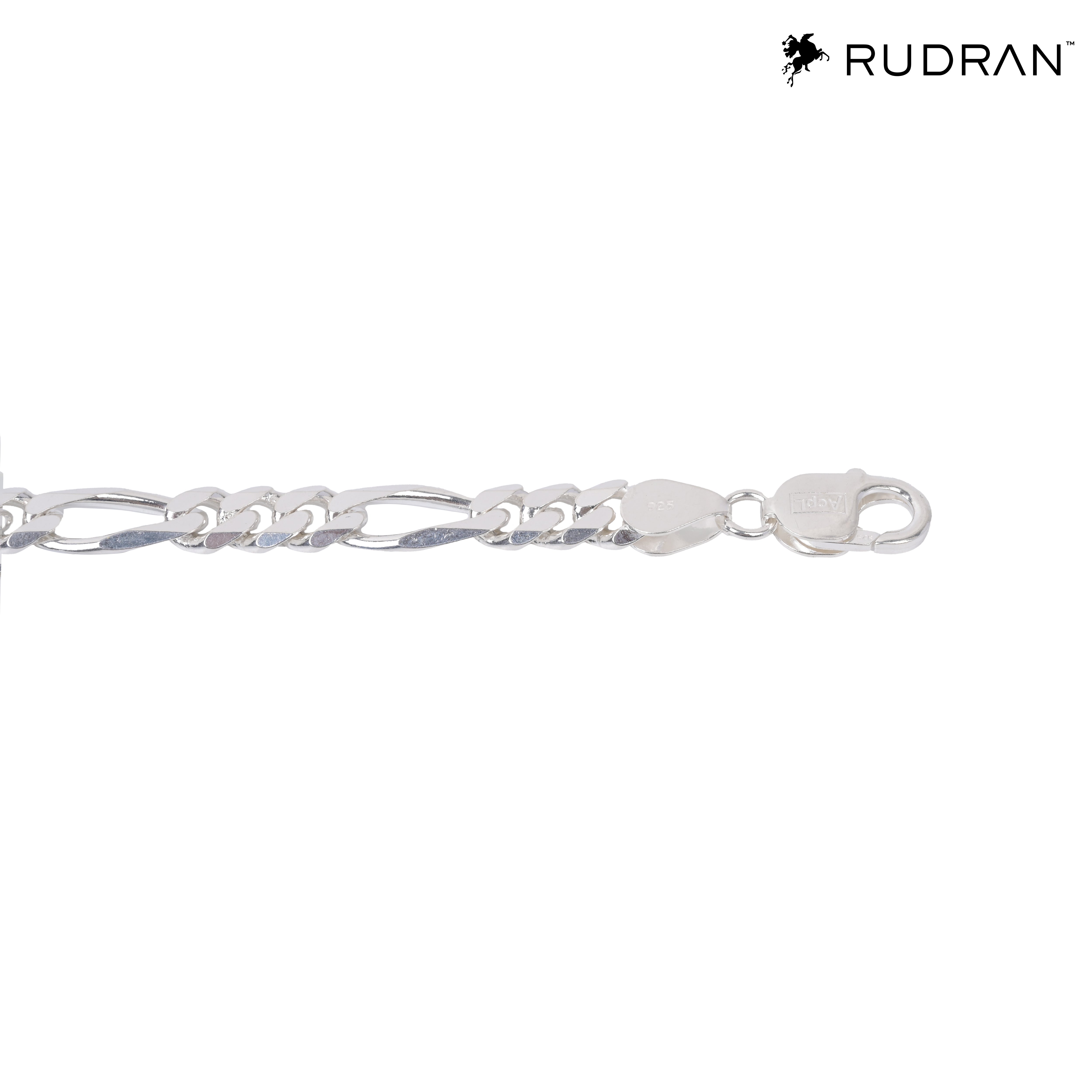 Italian Diamond - Cut Figaro Link Chain Bracelet