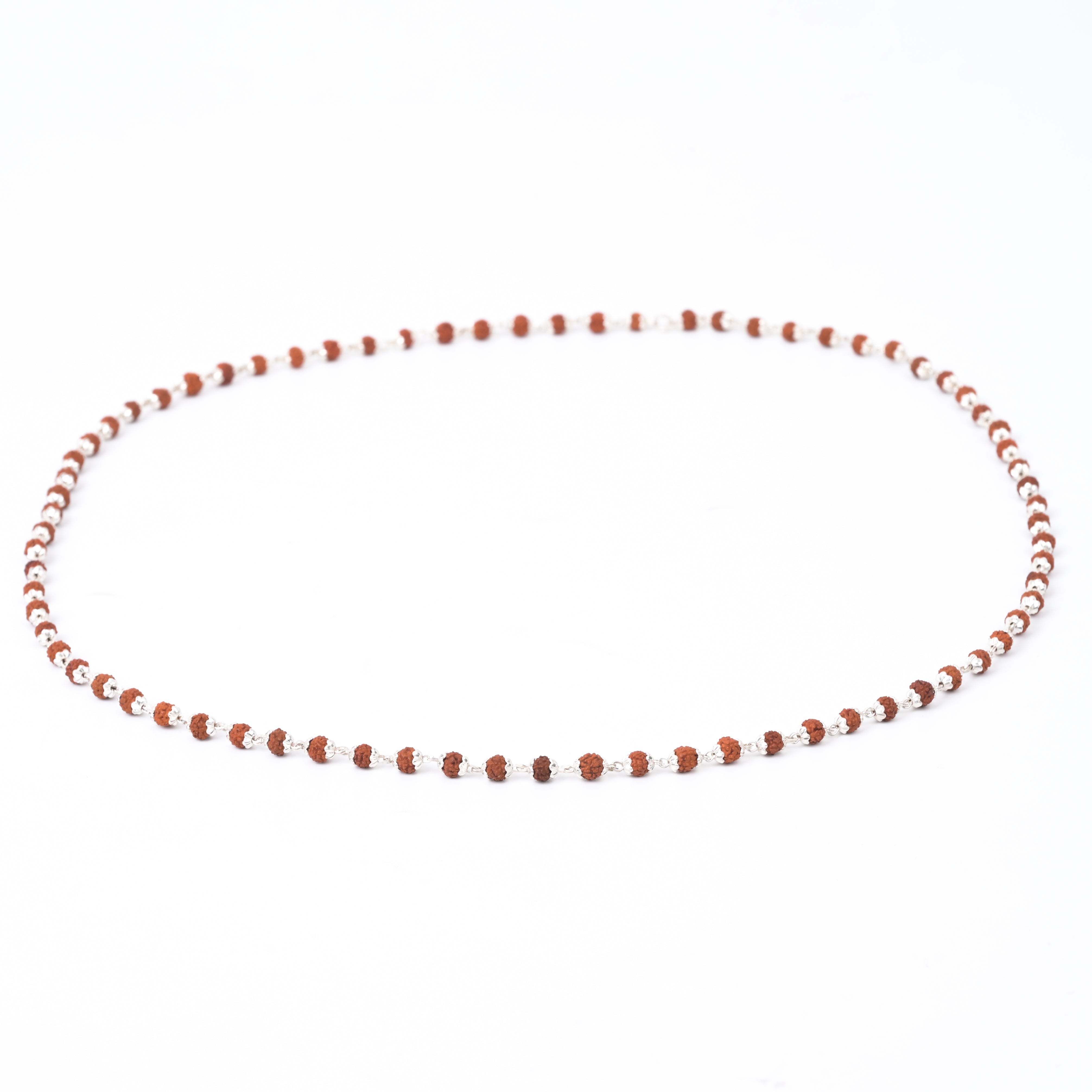 925 Sterling Silver Classic Rudraksha Mala