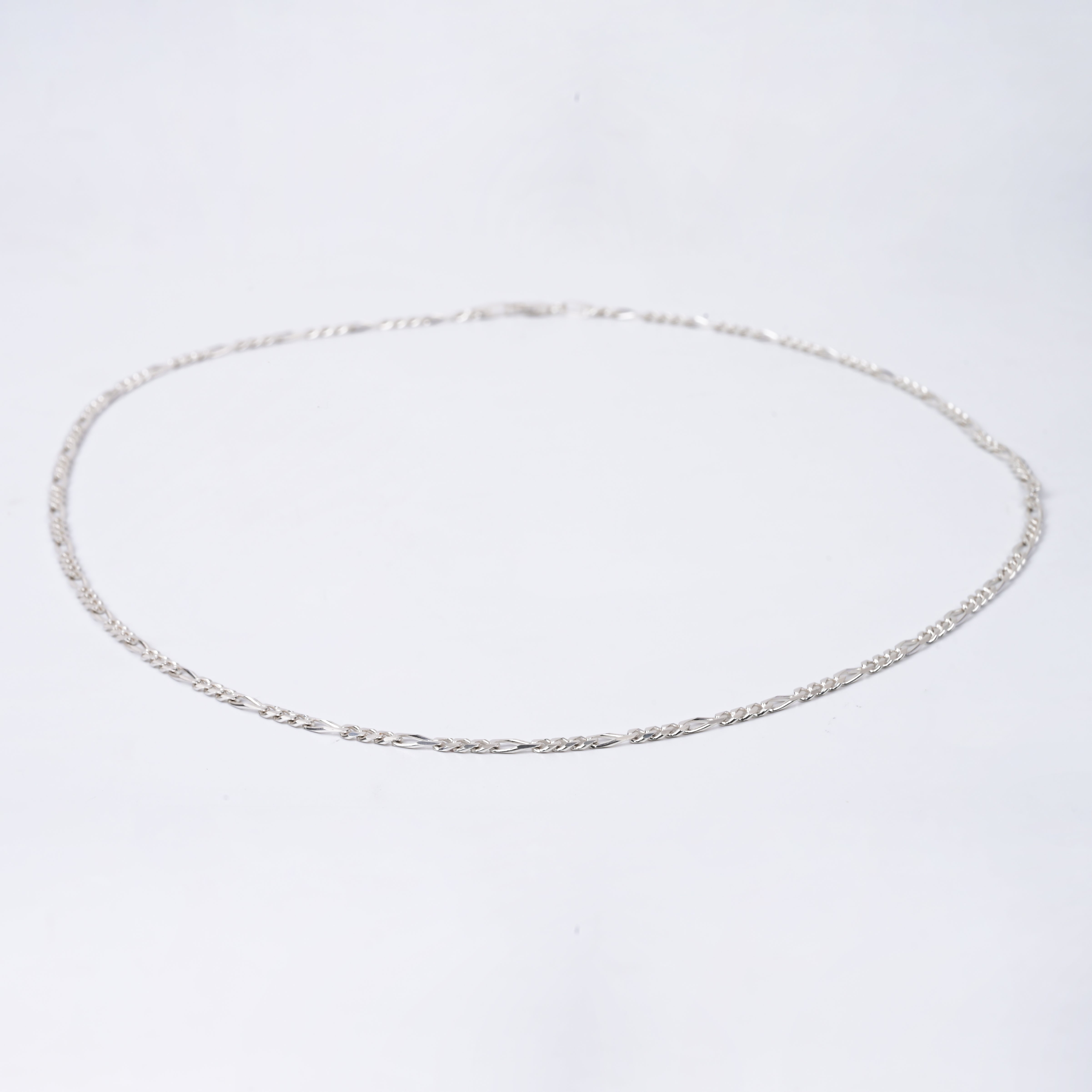 925 Sterling Silver Figaro Neck Chain