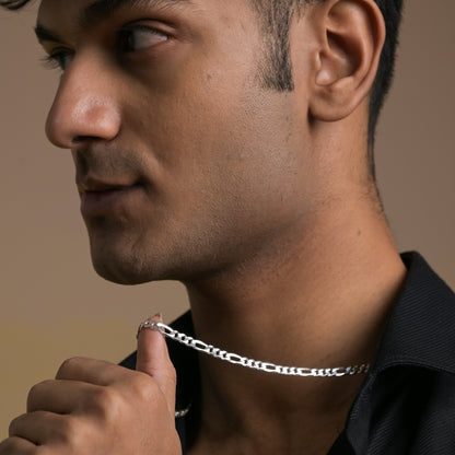 925 Sterling Silver Figaro Neck Chain