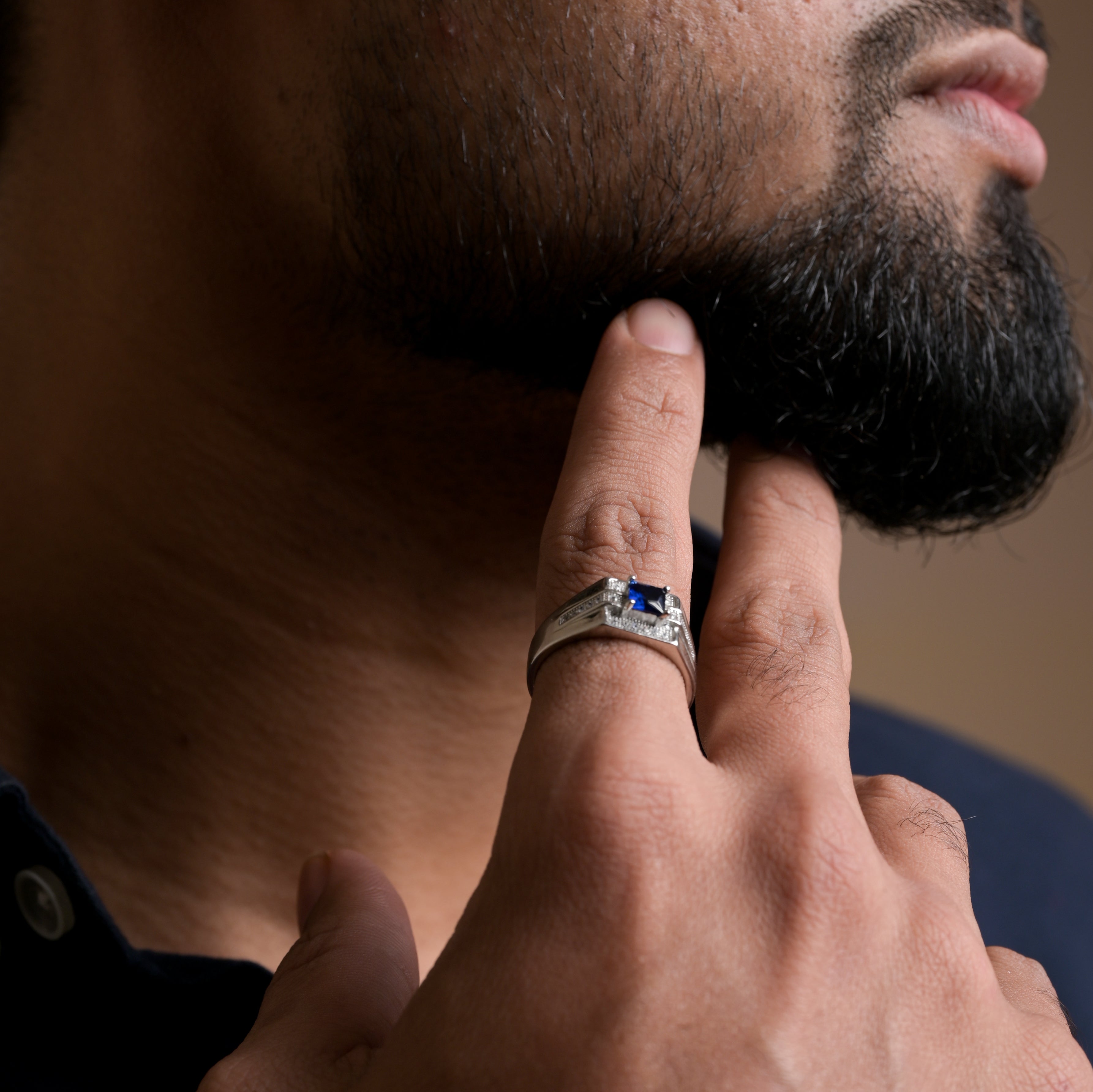 Blue Sapphire Radiance CZ Silver Ring