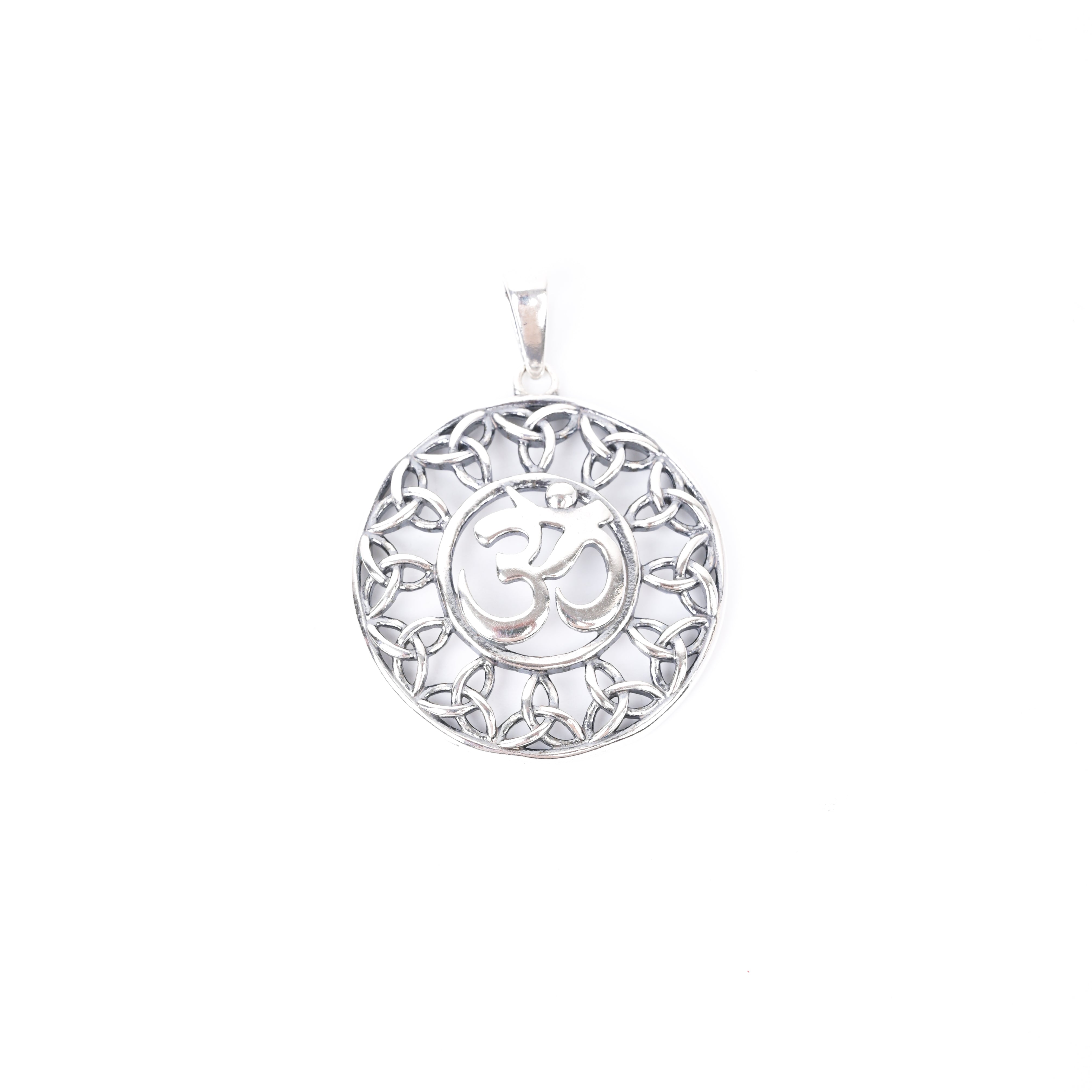 Circle Celtic Om 925 Silver Pendant