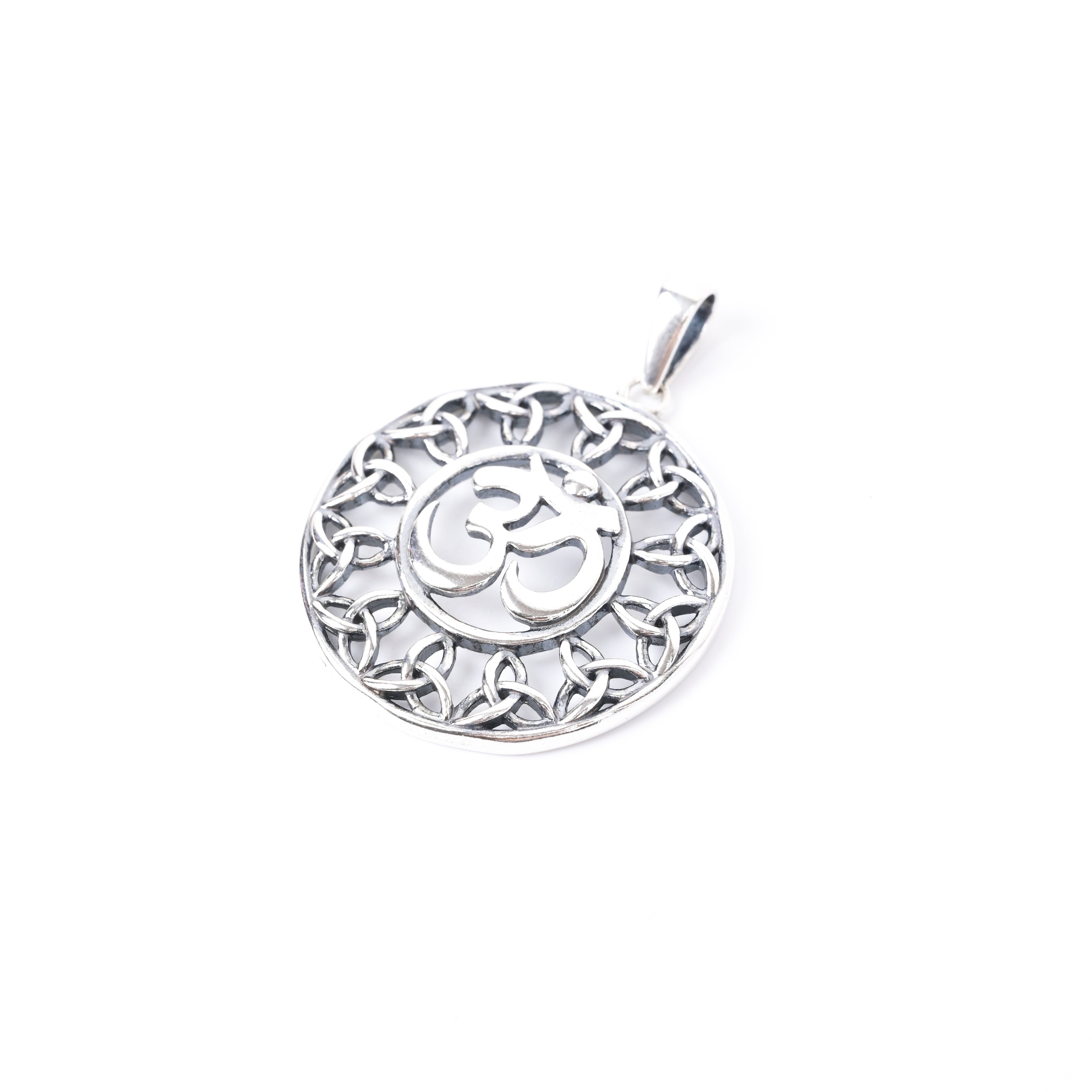 Circle Celtic Om 925 Silver Pendant