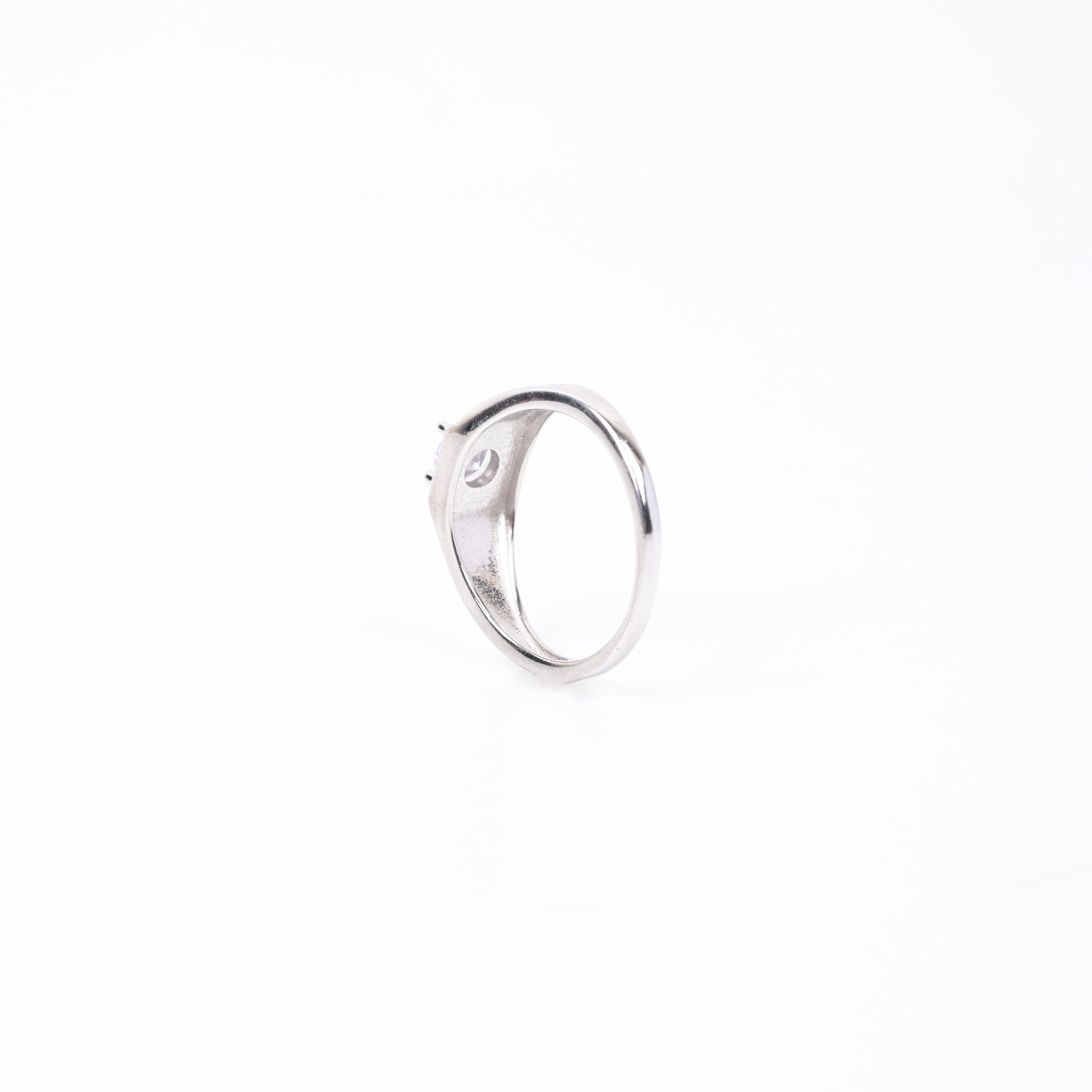 Designer Solitaire CZ 925 Silver Ring