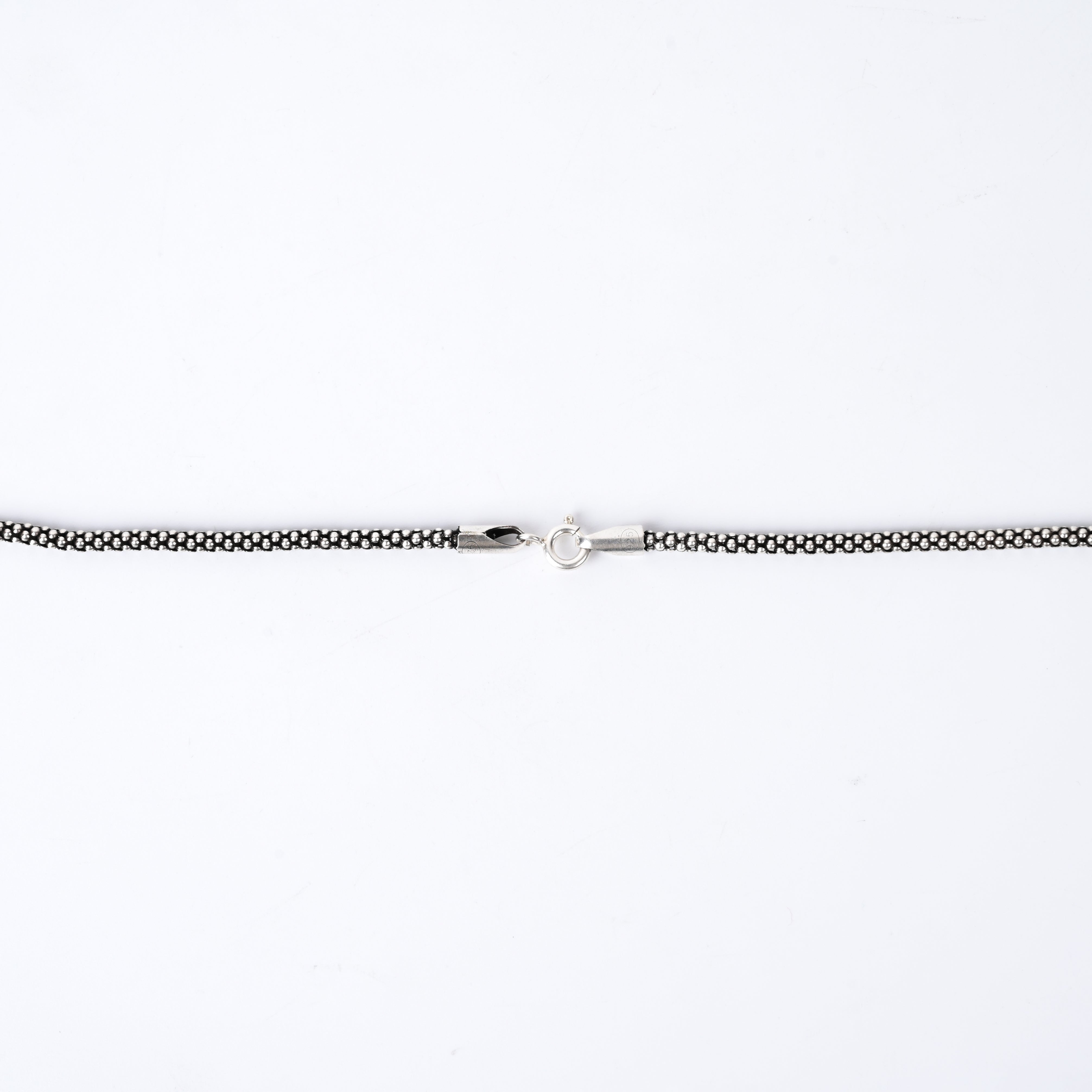 Oxidised Popcorn 925 Silver Chain