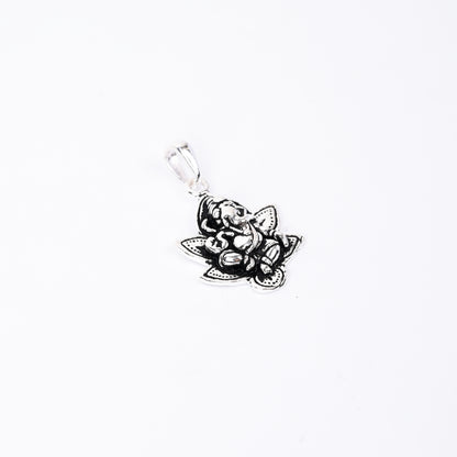 Oxidised Lord Ganesha 925 Silver Pendant