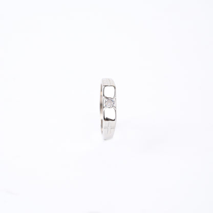 Single Stone Sparkling 925 Silver Ring