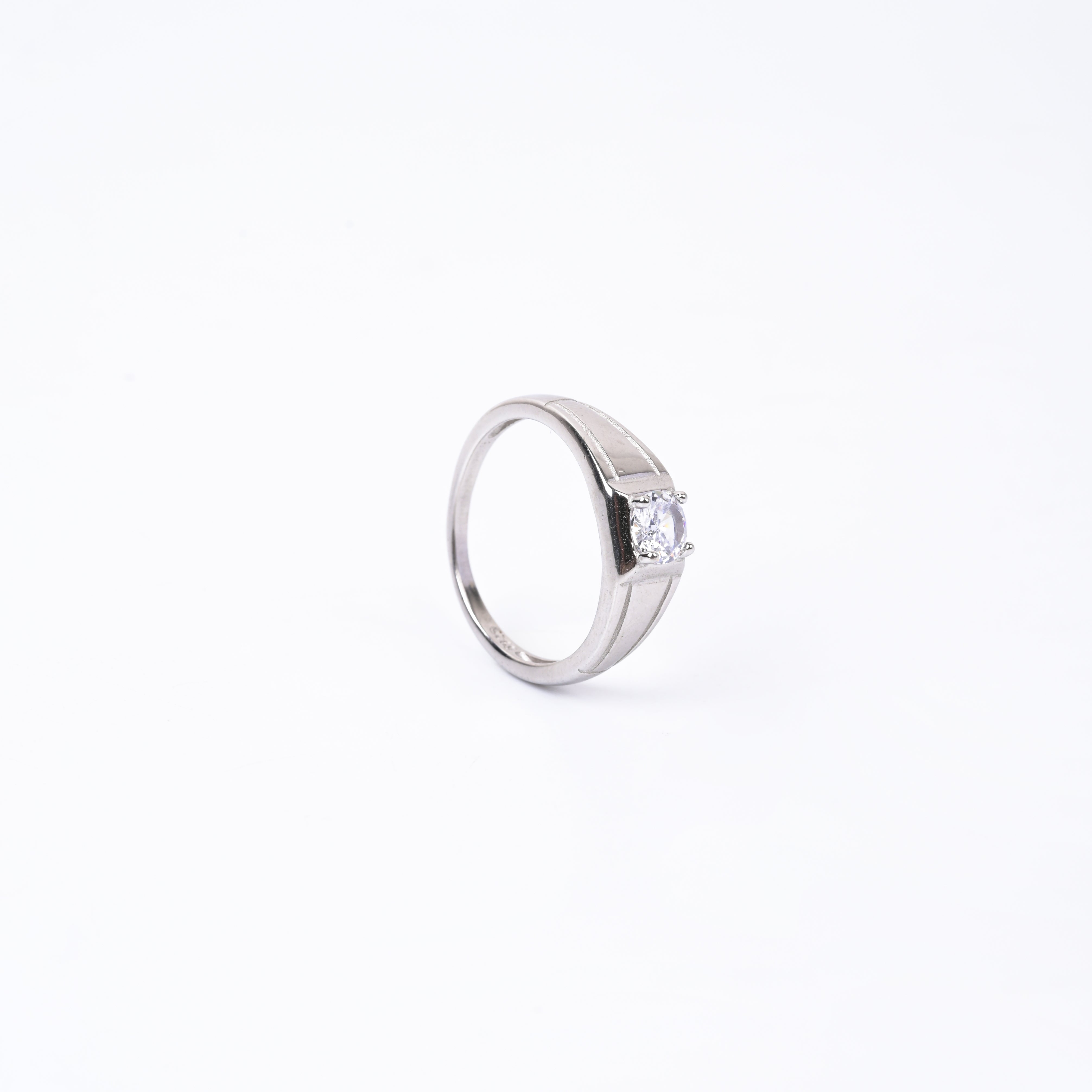 Solitaire Brilliant CZ  925 Silver Ring