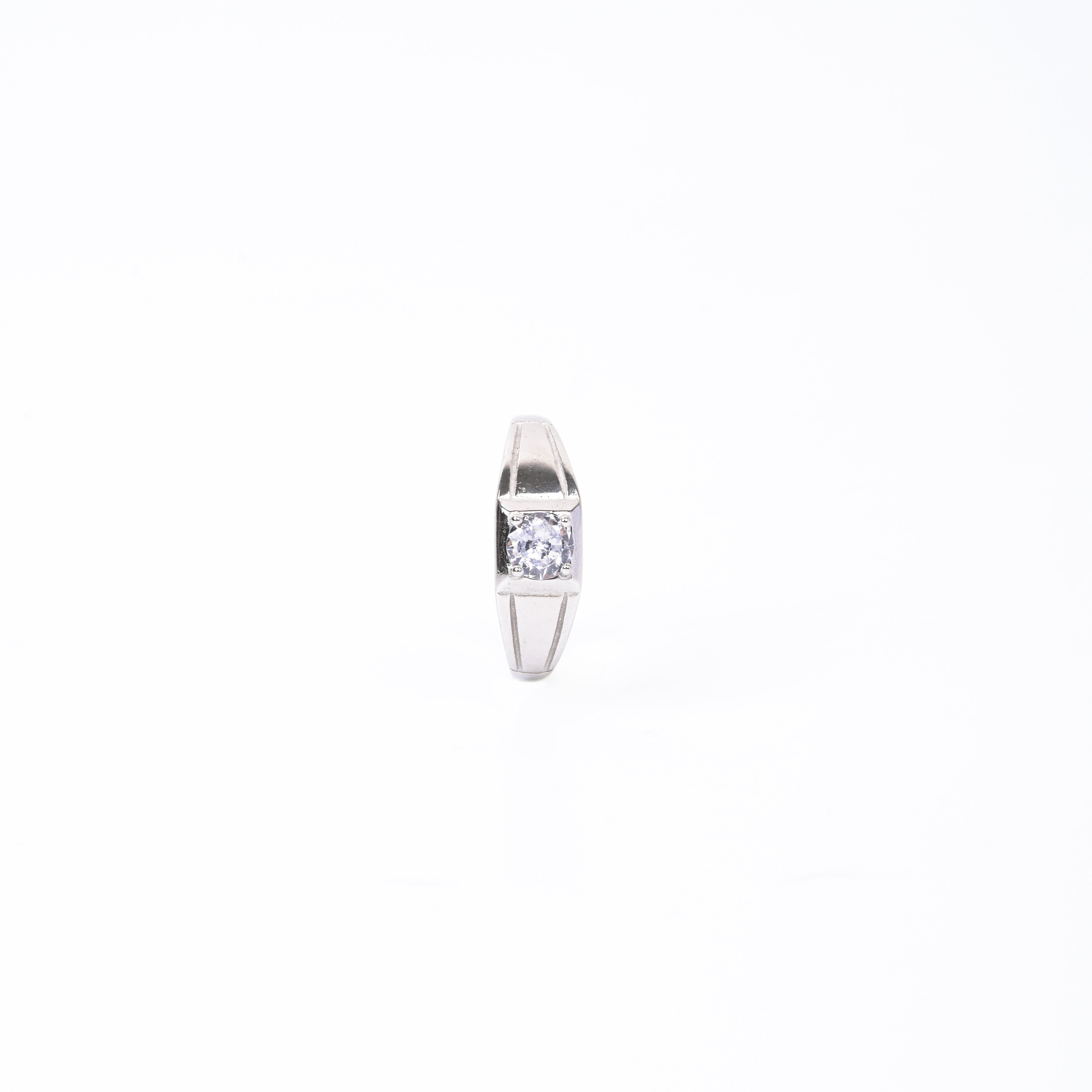 Solitaire Brilliant CZ  925 Silver Ring