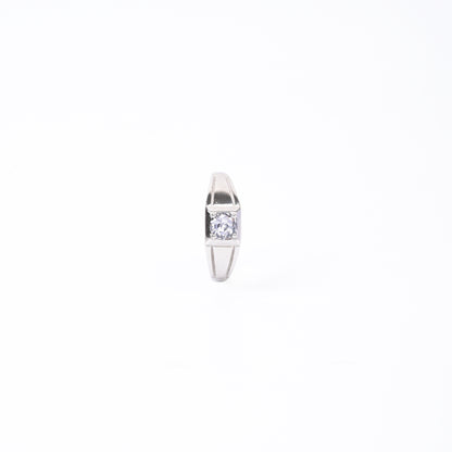 Solitaire Brilliant CZ  925 Silver Ring