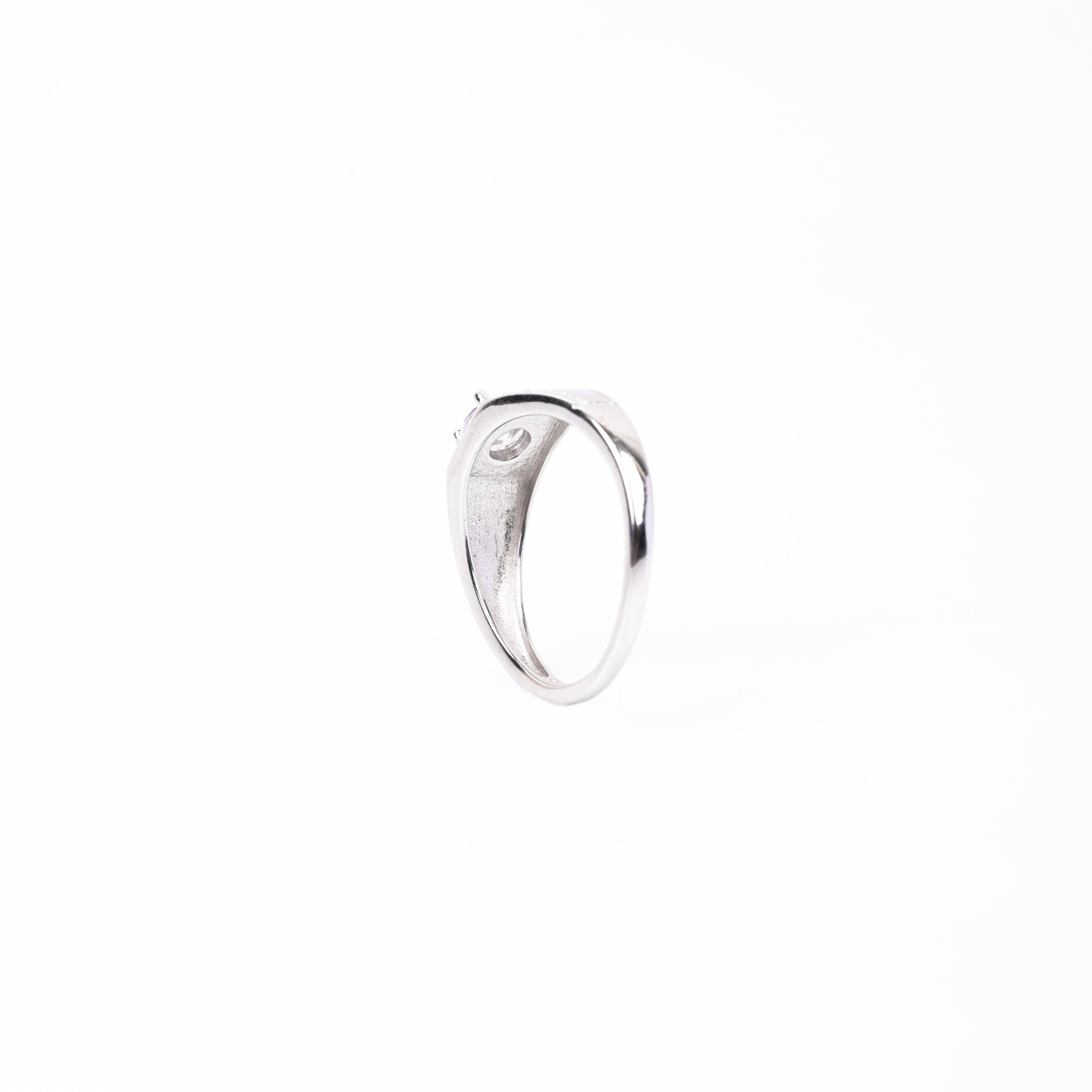 Solitaire Brilliant CZ  925 Silver Ring