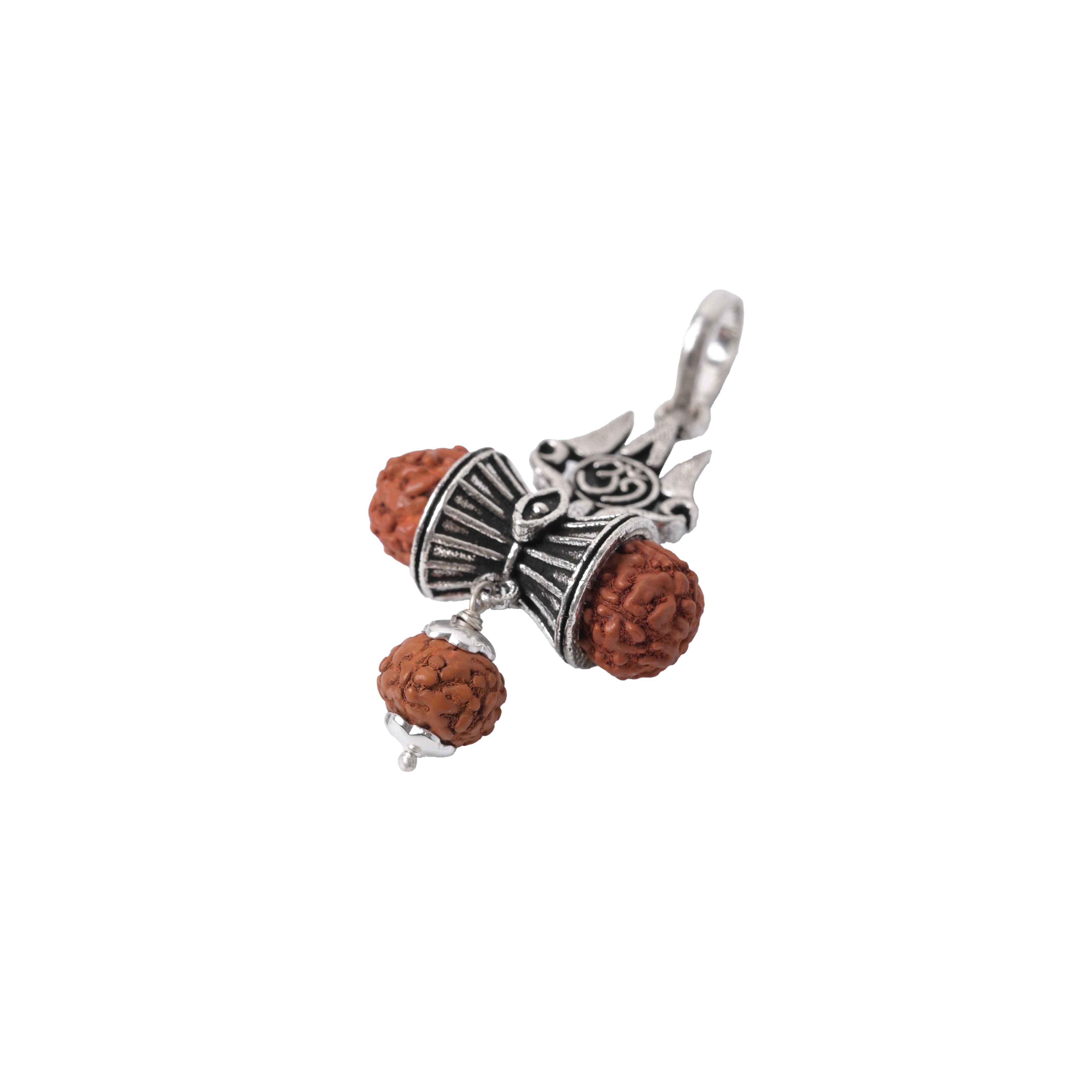 Trishul Om Rudraksha 925 Silver Pendant