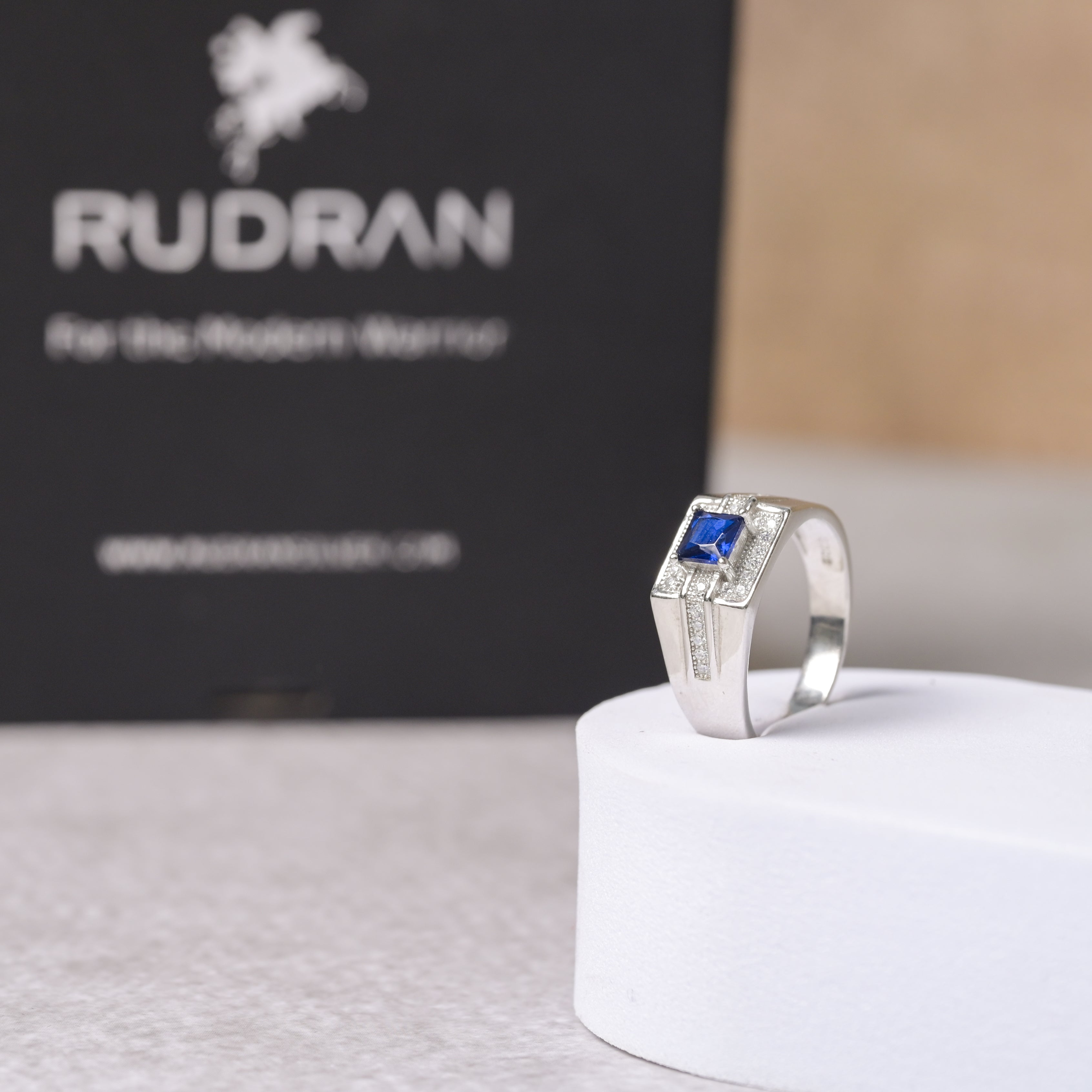 Blue Sapphire Radiance CZ Silver Ring